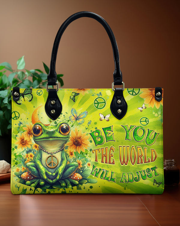 BE YOU THE WORLD WILL ADJUST FROG TIE DYE LEATHER HANDBAG - TYQY0401255