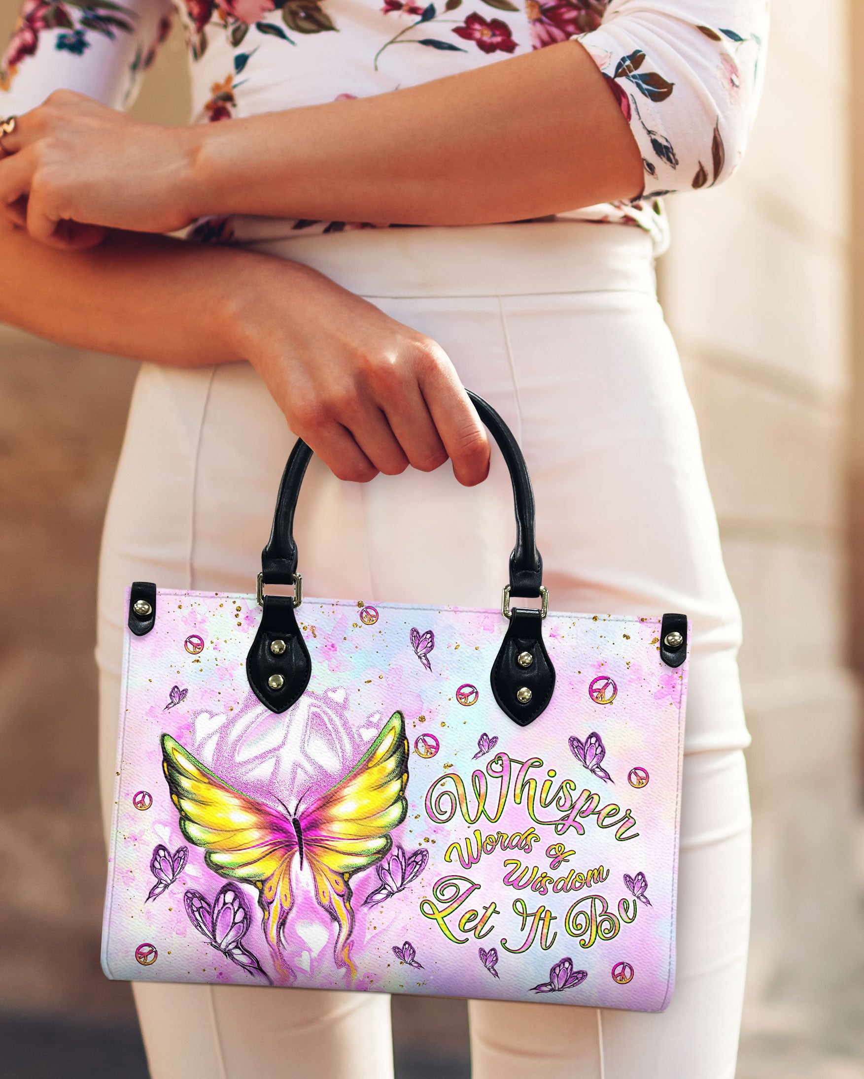 WHISPER WORDS OF WISDOM BUTTERFLY LEATHER HANDBAG - TLNT0710245