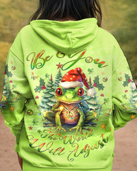 BE YOU THE WORLD WILL ADJUST CHRISTMAS FROG ALL OVER PRINT - YHLT1511231