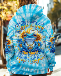 BE YOU THE WORLD WILL ADJUST FROG TIE DYE ALL OVER PRINT - TYQY0402254