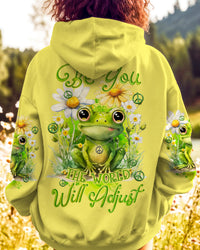 BE YOU THE WORLD WILL ADJUST FROG ALL OVER PRINT - TYQY0610233