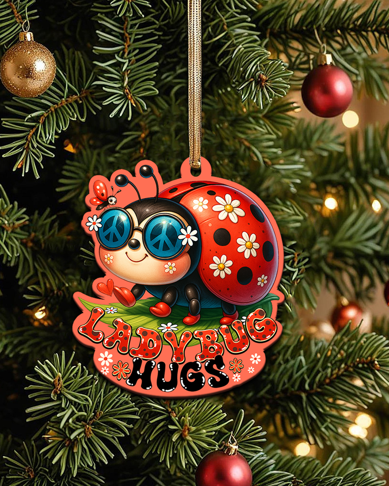 BUTTERFLY KISSES AND LADYBUG HUGS ORNAMENT & KEYCHAIN - TYQY0707253