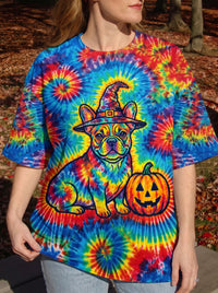 WITCH FRENCHIE PUMPKIN HALLOWEEN SWIRL ALL OVER PRINT - TYPQ1609263