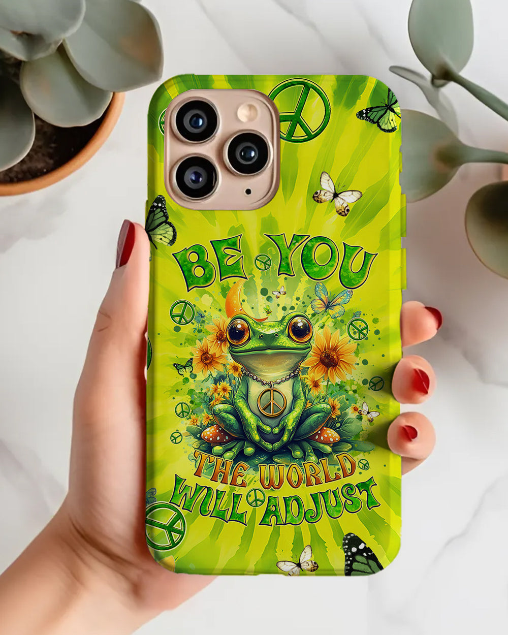 BE YOU THE WORLD WILL ADJUST FROG TIE DYE PHONE CASE - TYQY0401257