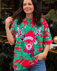 CHRISTMAS SANTA DEER BURST ALL OVER PRINT - TYPQ1510262