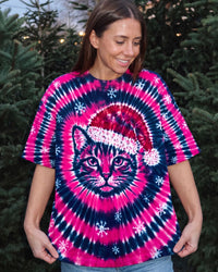 PINK SANTA CAT BURST CHRISTMAS ALL OVER PRINT - TYPQ1310261