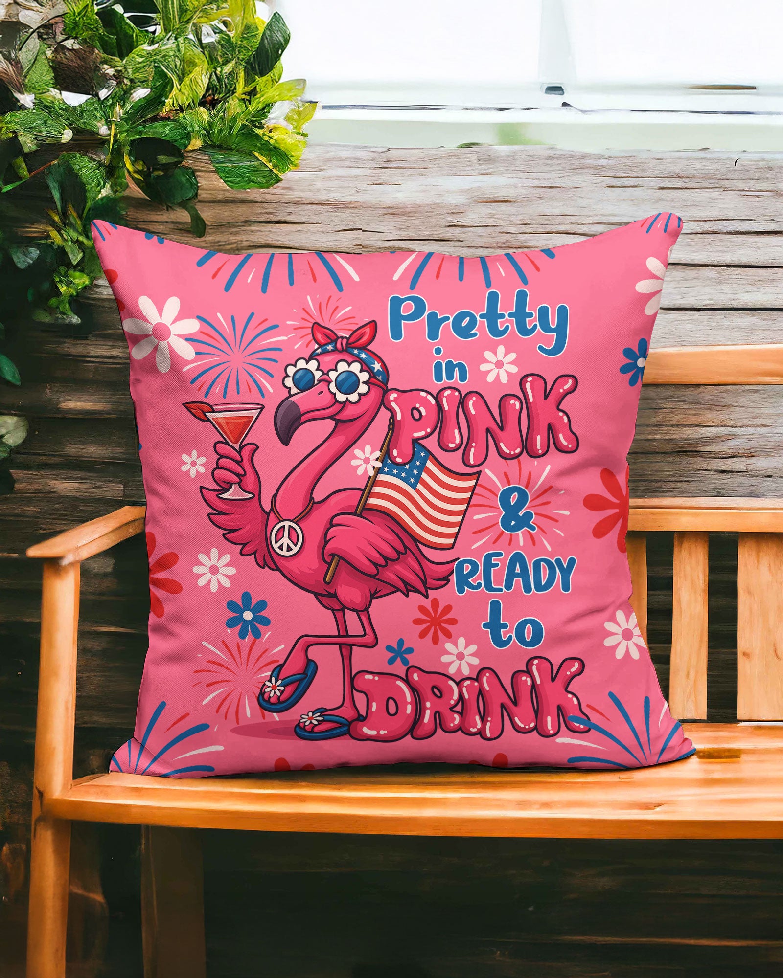 PRETTY IN PINK FLAMINGO PILLOW - TYQY13052510