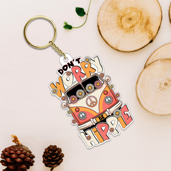 DONT WORRY BE HIPPIE ORNAMENT & KEYCHAIN - TYTD2508252