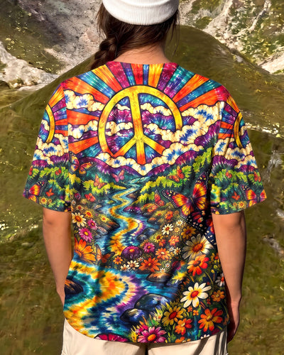 BUTTERFLY PEACE PARADISE SUNBURST ALL OVER PRINT - TLNT2310261