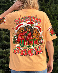DACHSHUND THROUGH THE SNOW CHRISTMAS DOG ALL OVER PRINT - TYPQ24092611