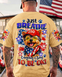 JUST BREATHE YORKSHIRE TERRIER DOG ALL OVER PRINT - TY1405262