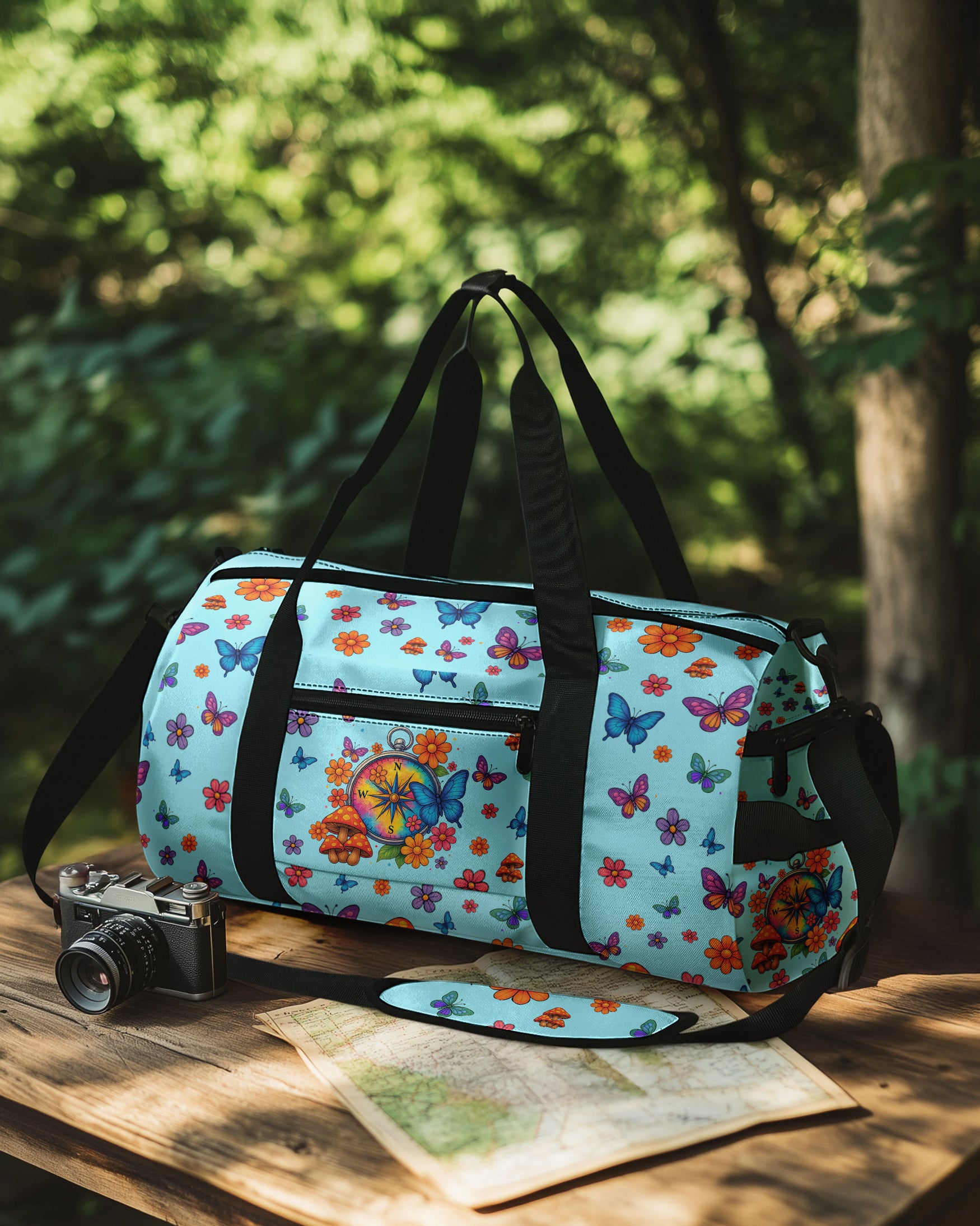 NOT ALL WHO WANDER ARE LOST COMPASS TRAVELLING BAG - TYTD2808254