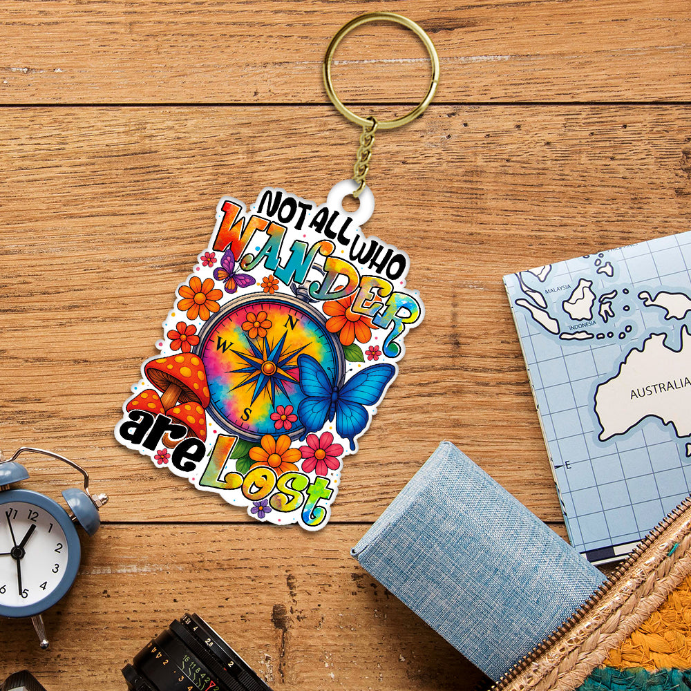 NOT ALL WHO WANDER ARE LOST COMPASS ORNAMENT & KEYCHAIN - TYTD2208254