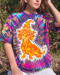 HALLOWEEN WITCH DACHSHUND DOG BURST ALL OVER PRINT - TYPQ0809263