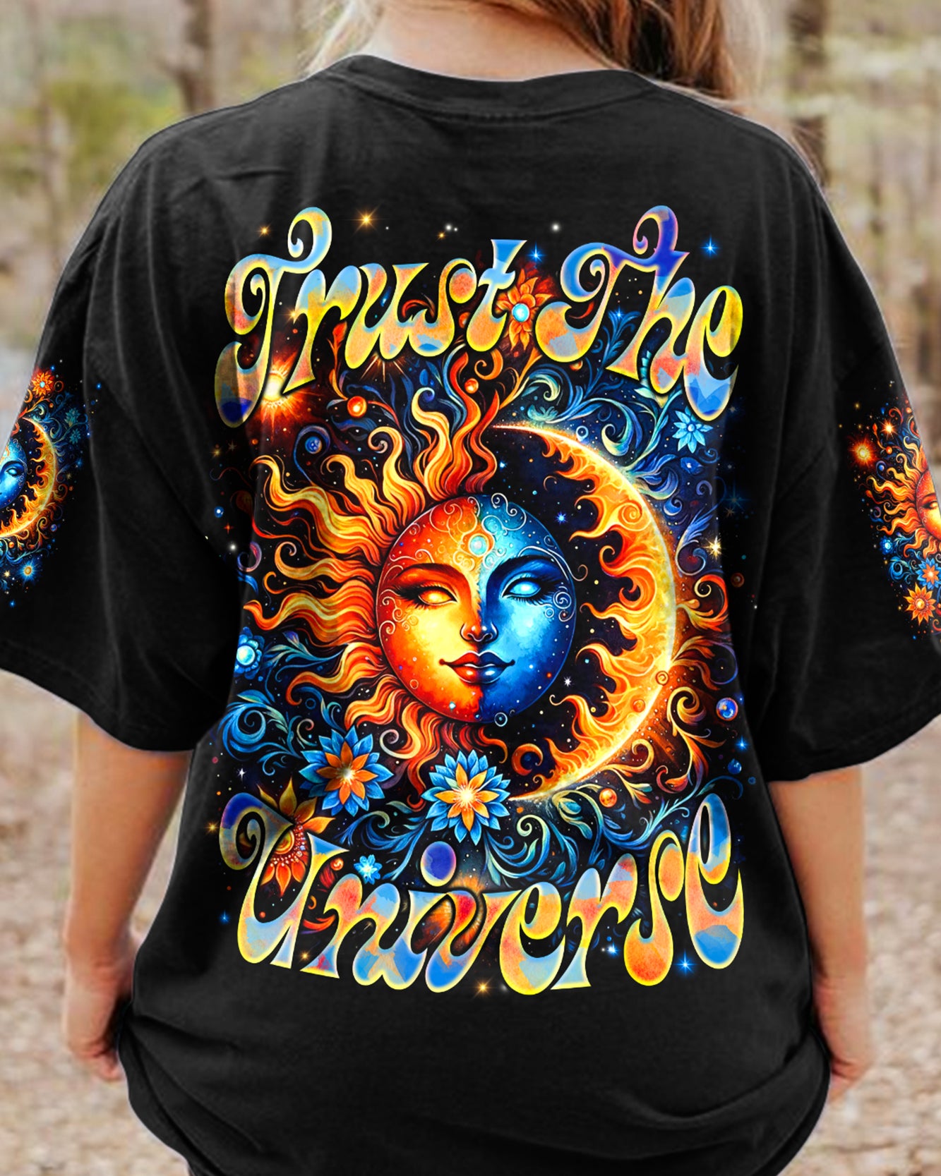 TRUST THE UNIVERSE SUN AND MOON ALL OVER PRINT - TYQY0601243