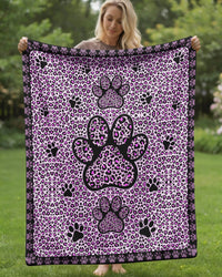 PINK PAW LEOPARD FLEECE BLANKET - TYTD1401261