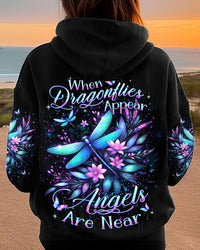 WHEN DRAGONFLIES APPEAR ANGELS ARE NEAR DRAGONFLY ALL OVER PRINT - YHKD0611233