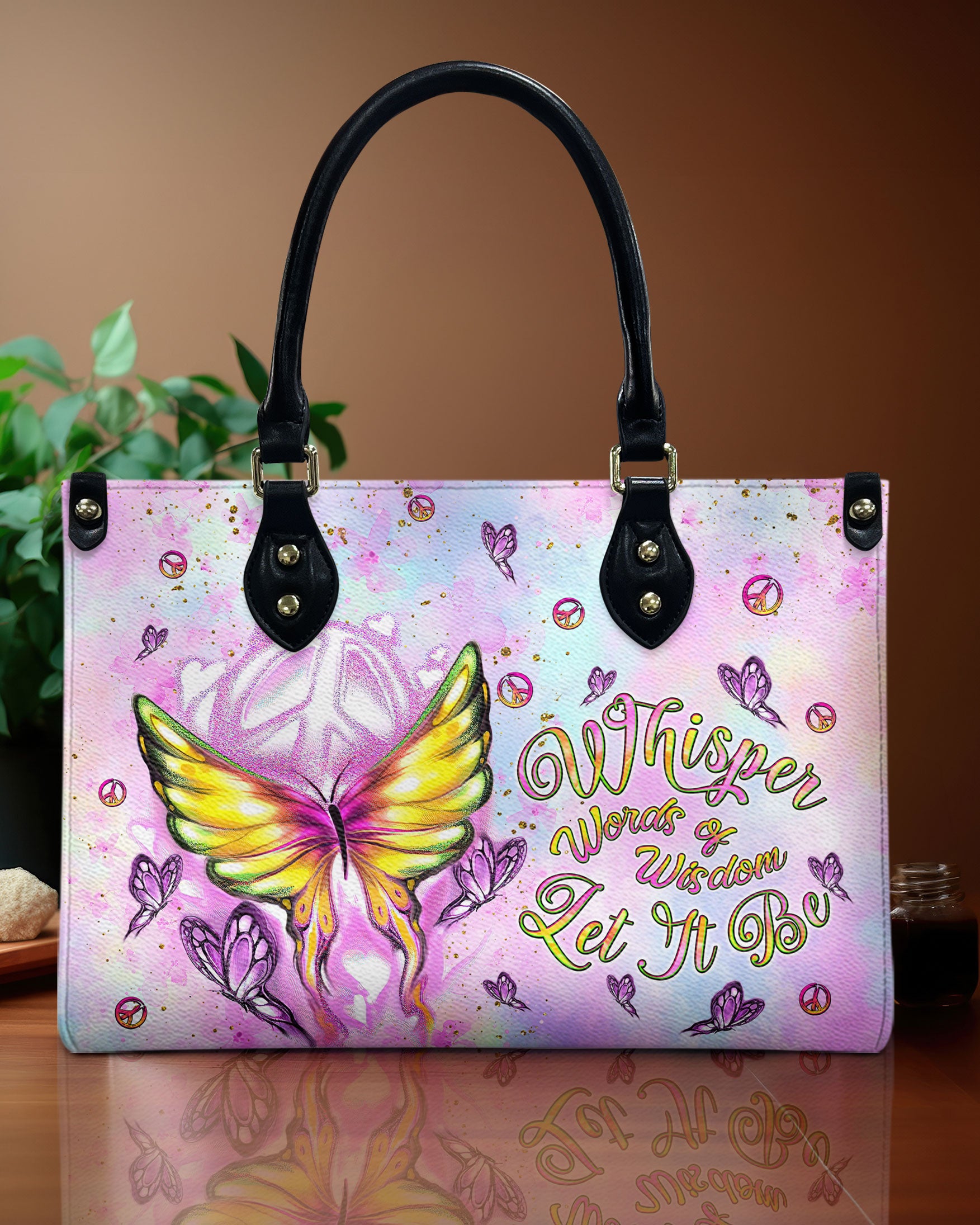 WHISPER WORDS OF WISDOM BUTTERFLY LEATHER HANDBAG - TLNT0710245