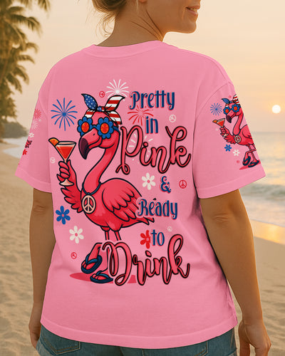 PRETTY IN PINK FLAMINGO ALL OVER PRINT - TYTD1505253