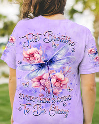 JUST BREATHE DRAGONFLY ALL OVER PRINT - YHKD1605243