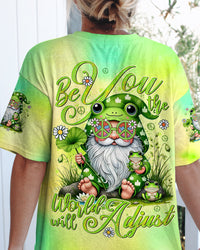 BE YOU THE WORLD WILL ADJUST GNOME FROG ALL OVER PRINT - TYTD0907244
