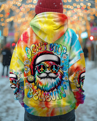 DON'T STOP BELIEVING CHRISTMAS TIE DYE ALL OVER PRINT - TYTD1311242