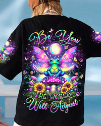 BE YOU THE WORLD WILL ADJUST FROG ALL OVER PRINT - YHKD0605242