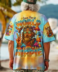 SAVE THE WORLD RAISE A HIPPIE TIE DYE ALL OVER PRINT - TYTD0608251