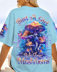 JUST A GIRL WHO LOVES MUSHROOMS ALL OVER PRINT - YHKD0703242
