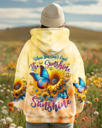 BE THE SUNSHINE BUTTERFLY SUNFLOWERS ALL OVER PRINT - TYTD1401252