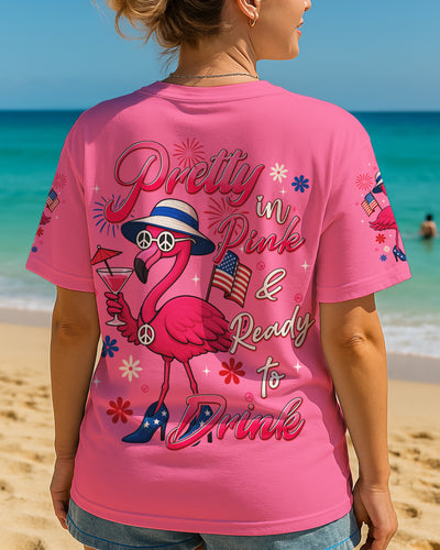 PRETTY IN PINK FLAMINGO ALL OVER PRINT - TYTD2705253