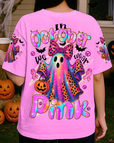 IN OCTOBER WE WEAR PINK BOO BREAST CANCER AWARENESS ALL OVER PRINT - TYTD1308251
