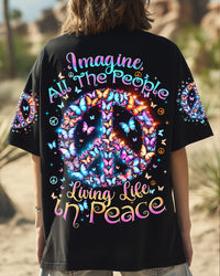 IMAGINE ALL THE PEOPLE LIVING LIFE IN PEACE BUTTERFLIES ALL OVER PRINT - TYTD2203251