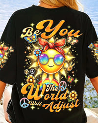 BE YOU THE WORLD WILL ADJUST HIPPIE SUN ALL OVER PRINT - TYHI2106242
