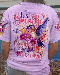 JUST BREATHE HUMMINGBIRD ALL OVER PRINT - TYTD0406241