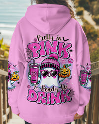 PRETTY IN PINK HALLOWEEN BOO ALL OVER PRINT - TYTD1209241