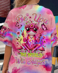 BE YOU THE WORLD WILL ADJUST FROG ALL OVER PRINT - TYHI0807243