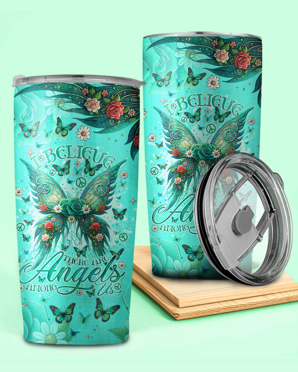 I BELIEVE THERE ARE ANGELS AMONG US WINGS TUMBLER - TLNO2803243