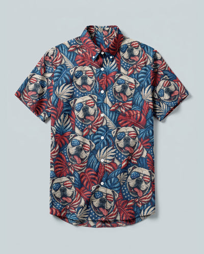 AMERICAN BULLDOG BUTTON-DOWN COLLAR SHIRT - KMTM0206261