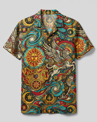 COSMIC SUN CHARIOT CAMP SHIRT - TYQY1509265