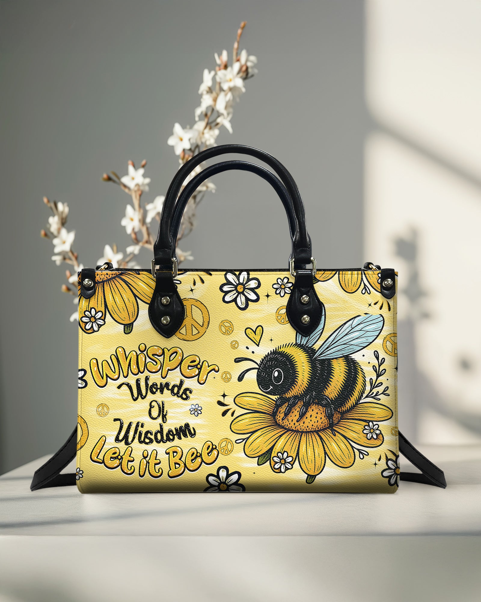 WHISPER WORDS OF WISDOM LET IT BEE LEATHER HANDBAG - TYQY1706259