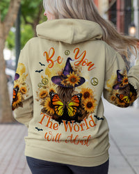 BE YOU THE WORLD WILL ADJUST WITCH HALLOWEEN ALL OVER PRINT - TYQY2308231