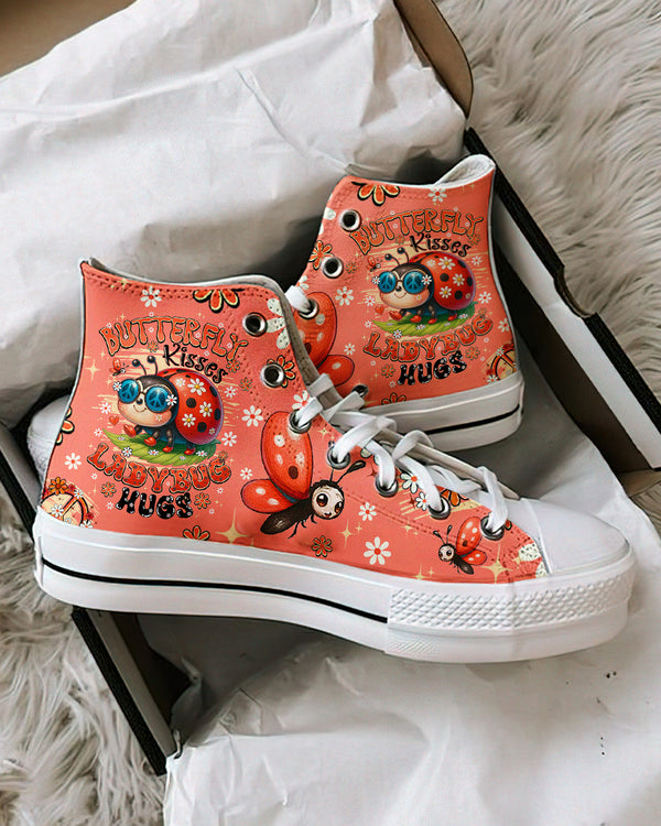 BUTTERFLY KISSES AND LADYBUG HIGH TOP CANVAS SHOES - TYQY2306257