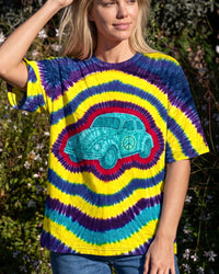 GROOVY PEACE CAR SWIRL ALL OVER PRINT - TYPQ23092611