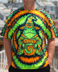 SPOOKY HALLOWEEN WITCH FROG POTION SPIRAL ALL OVER PRINT - TYPQ1009262