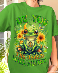 BE YOU THE WORLD WILL ADJUST FROG TIE DYE COTTON SHIRT - TYQY0401254