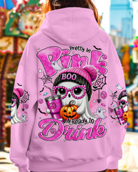 PRETTY IN PINK HALLOWEEN BOO ALL OVER PRINT - TYQY1409243