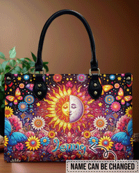 SUN MOON FLORAL LEATHER HANDBAG - TLTR2806243