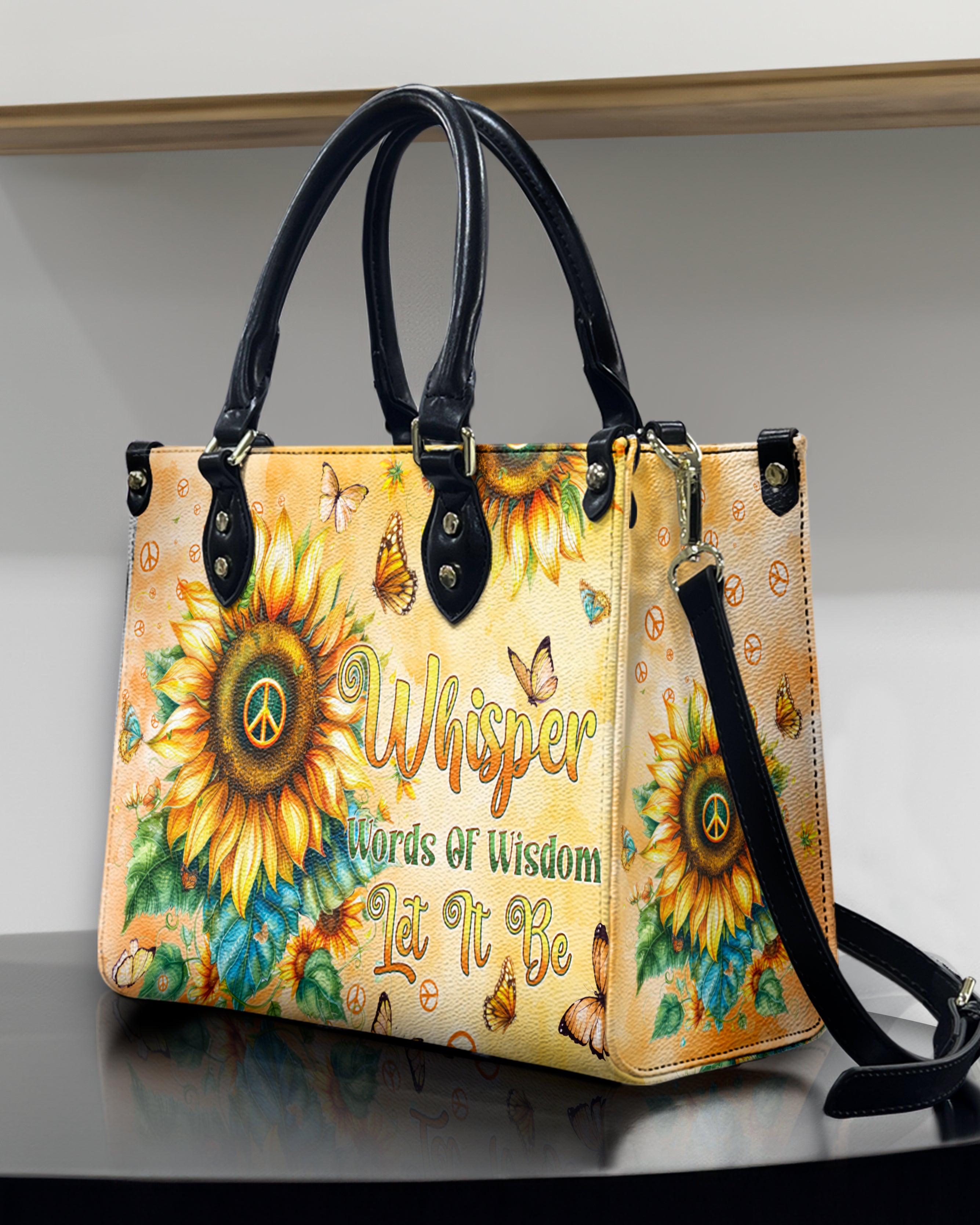 LET IT BE SUNFLOWERS LEATHER HANDBAG - TYTD1909241