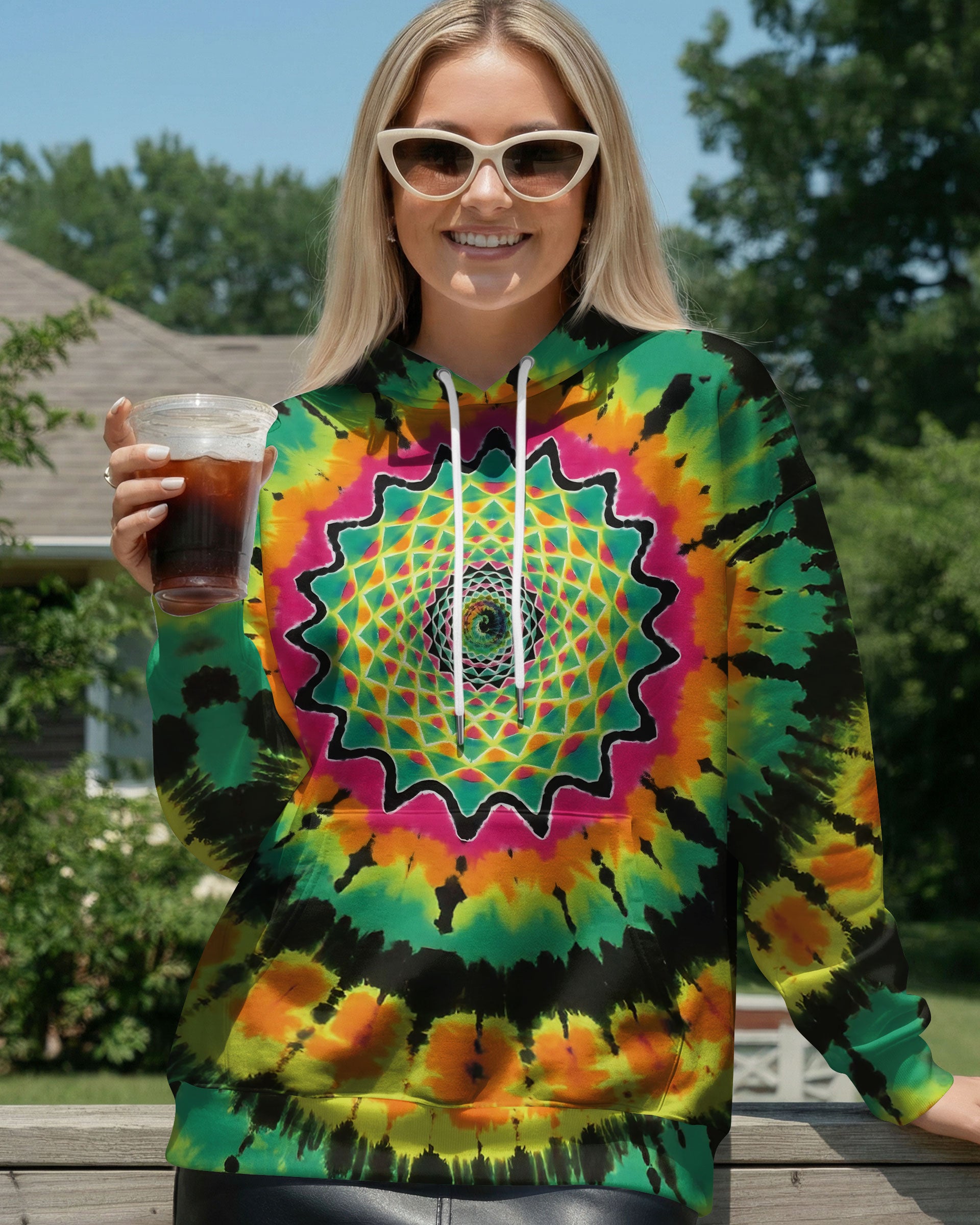 PSYCHEDELIC MANDALA TIE DYE ALL OVER PRINT - TLTW0412253